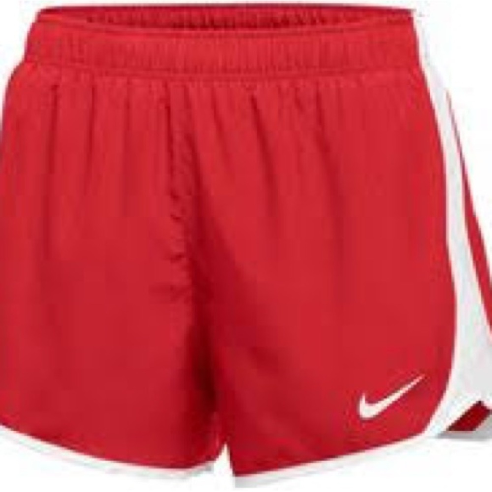 Nike Women's Running Shorts in Red and White